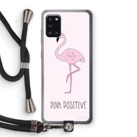 Pink positive: Samsung Galaxy A31 Transparant Hoesje met koord Pink positive: Samsung Galaxy A31 Transparant Hoesje met koord