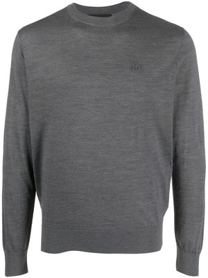 DSQUARED2 pull à logo brodé - Gris
