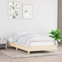 Bedframe zonder matras 90x200 cm stof crèmekleurig - thumbnail