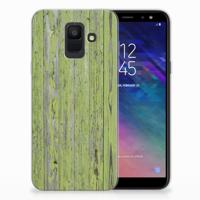 Samsung Galaxy A6 (2018) | Bumper Hoesje | Green Wood