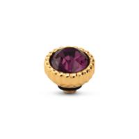 Melano Twisted Bali Petite Steentje Amethyst | Goud