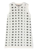 Marni Kids robe droite à motif monogrammé - Blanc