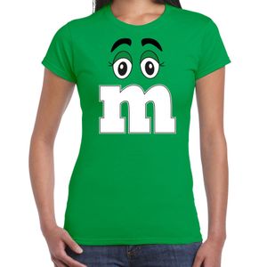 Verkleed t-shirt M voor dames - groen - carnaval/themafeest kostuum