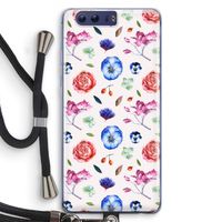 Bloemetjes: Honor 9 Transparant Hoesje met koord