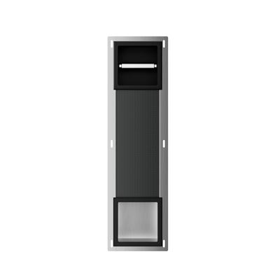 Toiletrolhouder Zonder Klep en Reserverolhouder Inbouw BWS Milan Mat Zwart Boss & Wessing
