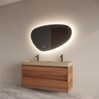 Badmeubelset BWS Riga Met Lako Wastafel Cappuccino 120 cm Walnoot Boss & Wessing