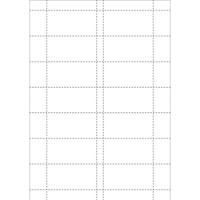 Kaartjes 74x37mm 14 stuks per vel, 5 vel