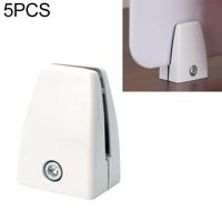 5 stuks platte vorm aluminiumlegering Office Desktop scherm Fixing clip partitie clip (wit)