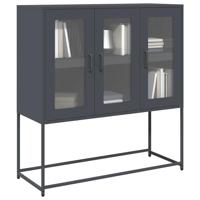 Dressoir 100,5x39x107 cm koudgewalst staal antracietkleurig