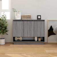 Dressoir 97x31x75 cm bewerkt hout grijs sonoma eikenkleurig
