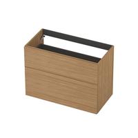 INK - Onderkast 2L A-sym Decor Tbv Grepen - 900x450x650 Mm - Blank Eiken