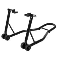 Motorfiets Reparatiestandaard Achterwiel Professionele Motorstandaard Achter met Rubberen Behuizing Zwart