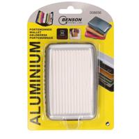 Benson Creditcardhouder - grijs - aluminium - 7 vakjes - veilig opbergen - kliksluiting