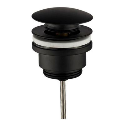 Wiesbaden UniMatch Caral design click waste messing rond zwart mat