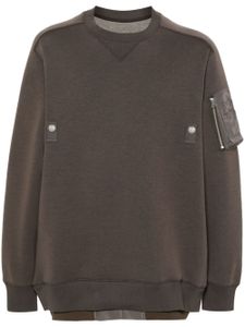 sacai sweat à logo - Marron