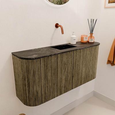 Toiletmeubel Mondiaz Joya Dlux | 93.2 cm | Meubelkleur Dusk | Faye wastafel Lava Wasbak Midden | Zonder kraangat(en)
