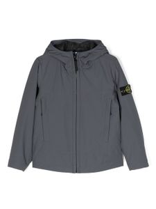 Stone Island Junior veste zippée à motif Compass - Bleu