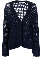 Dorothee Schumacher open-knit V-neck cardigan - Bleu - thumbnail