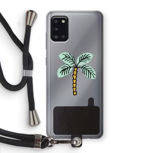 Palmboom: Samsung Galaxy A31 Transparant Hoesje met koord