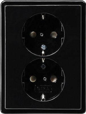 GIRA WCD 2-VOUD RA KB ZWART SC