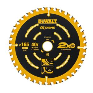 DeWALT Cirkelzaagblad voor Multimaterial | Extreme | Ø 165mm Asgat 20mm 40T - DT10301-QZ