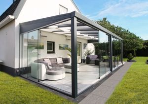 Tijdelijk 15% korting | Verasol Glastuinkamer met polycarbonaat dak 500x400 cm op 3 staanders Aluminium Verasol
