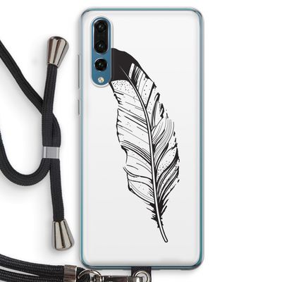Pluim: Huawei P20 Pro Transparant Hoesje met koord