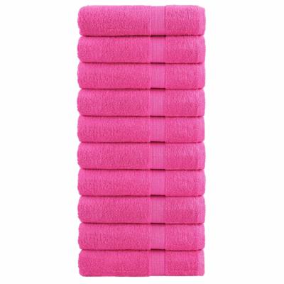VidaXL Handdoeken solund 10 st 600 g/m² 50x100 cm roze