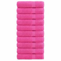 VidaXL Handdoeken solund 10 st 600 g/m² 50x100 cm roze