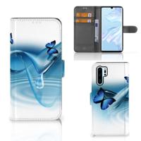 Huawei P30 Pro | Telefoonhoesje | Met pasjeshouder | Vlinders