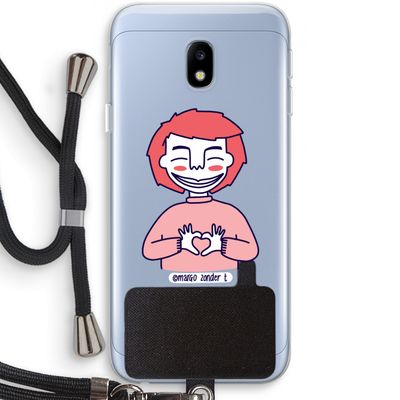 Hartje: Samsung Galaxy J3 (2017) Transparant Hoesje met koord