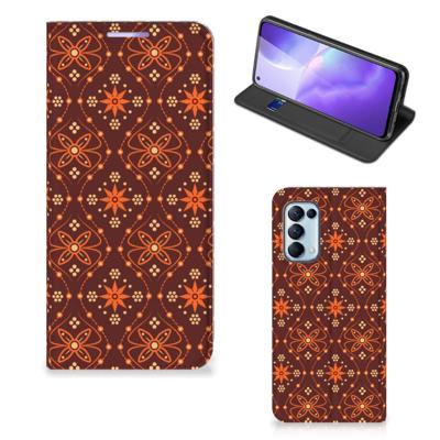 OPPO Find X3 Lite | Hoesje met Magneet | Batik Brown