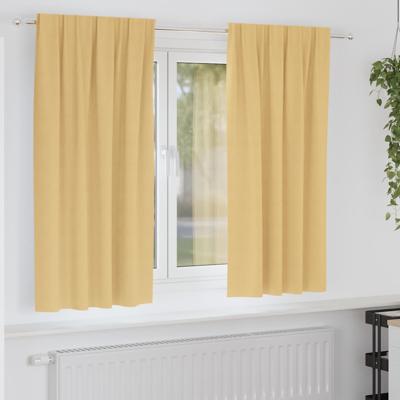 Gordijnen met gordijnen 2 pcs Beige Polyester