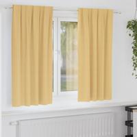 Gordijnen met gordijnen 2 pcs Beige Polyester