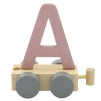 JeP kids houten treinletter A-roze