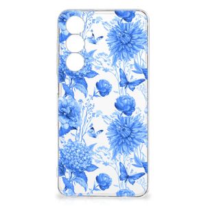 TPU Case voor Samsung Galaxy A54 5G Flowers Blue