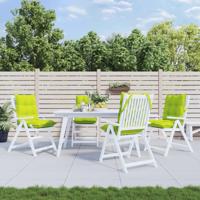 VidaXL Stoelkussens 4 st lage rug oxford stof felgroen