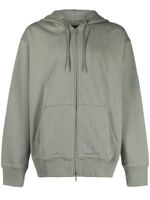 Y-3 hoodie zippé en coton biologique - Vert