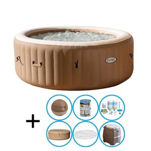 Intex - Bubble Massage - Jacuzzi - 196 x 71 cm - Beige - Inclusief Onderhoudspakket