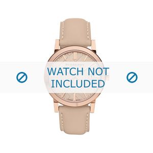 Horlogeband Burberry BU9014 Leder Beige 20mm