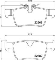 Remblokkenset, schijfrem BREMBO, u.a. fÃ¼r Volvo