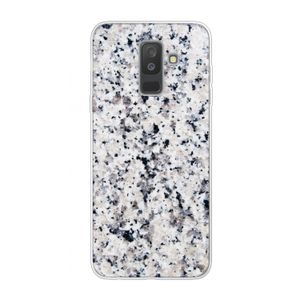 Gespikkelde marmer: Samsung Galaxy A6 Plus (2018) Transparant Hoesje