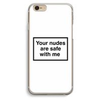Safe with me: iPhone 6 / 6S Transparant Hoesje Safe with me: iPhone 6 / 6S Transparant Hoesje