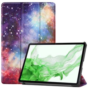 Basey Samsung Galaxy Tab S8 Ultra Hoesje Kunstleer Hoes Case Cover -Galaxy