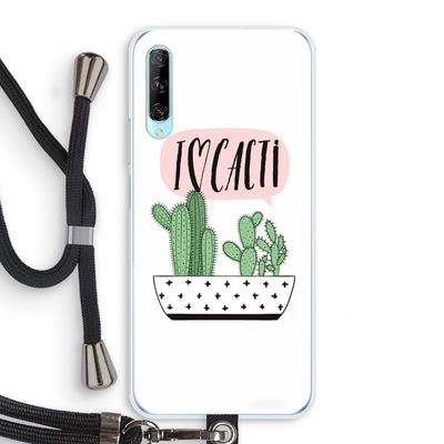 I love cacti: Huawei P Smart Pro Transparant Hoesje met koord