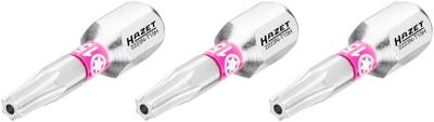 HAZET Bit 2223N-T15H/3 · 1/4 inch (6,3 mm) zeskant massief · Tamper resistant TORX®-profiel · 3-delig · SW T15H