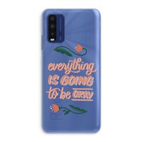 Optimistic flower girl: Xiaomi Redmi 9T Transparant Hoesje