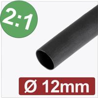 Quadrios 24CA267 Krimpkous zonder lijm Zwart 12 mm 6 mm Krimpverhouding:2:1 per meter