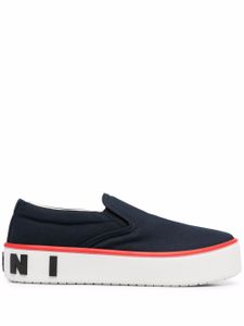 Marni chaussures de skate à logo imprimé - Bleu