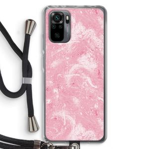 Abstract Painting Pink: Xiaomi Redmi Note 10 Pro Transparant Hoesje met koord